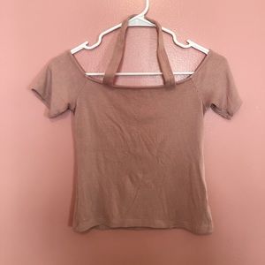 Off the shoulder with strap crop top